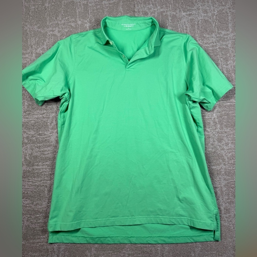 Fairway & Greene The Natural Cotton Pop Golf Shirt Men Size Small